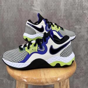 Nike Renew Elevate Basketball Shoes Mens 10.5 White Black Volt Purple CW3406-101